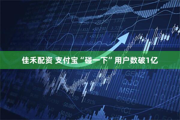佳禾配资 支付宝“碰一下”用户数破1亿