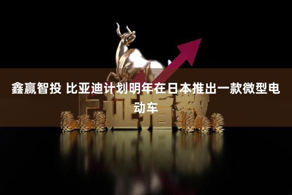 鑫赢智投 比亚迪计划明年在日本推出一款微型电动车
